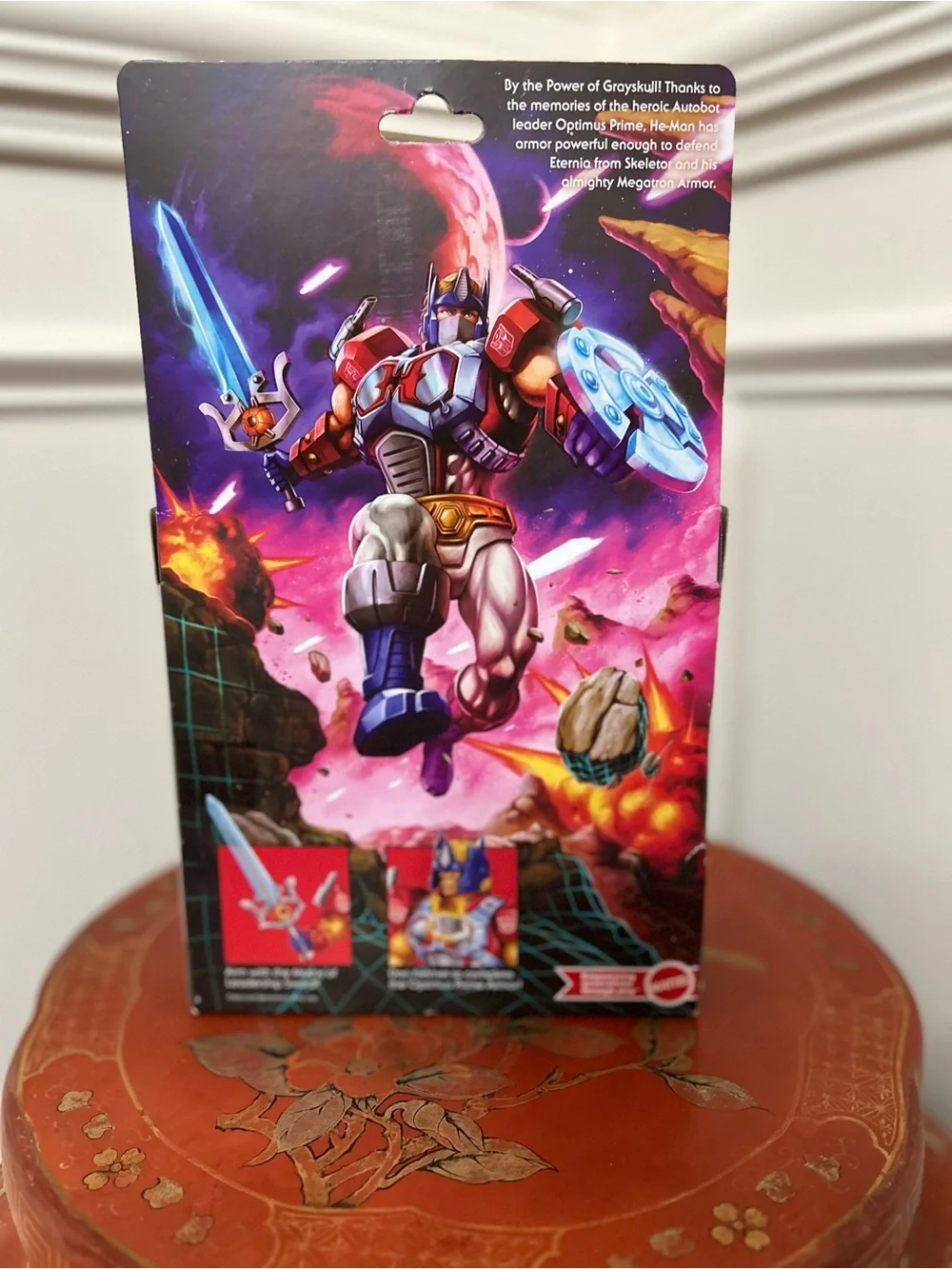 Mattel Optimus Prime Armor He-Man Action Figure - Red, Blue, White